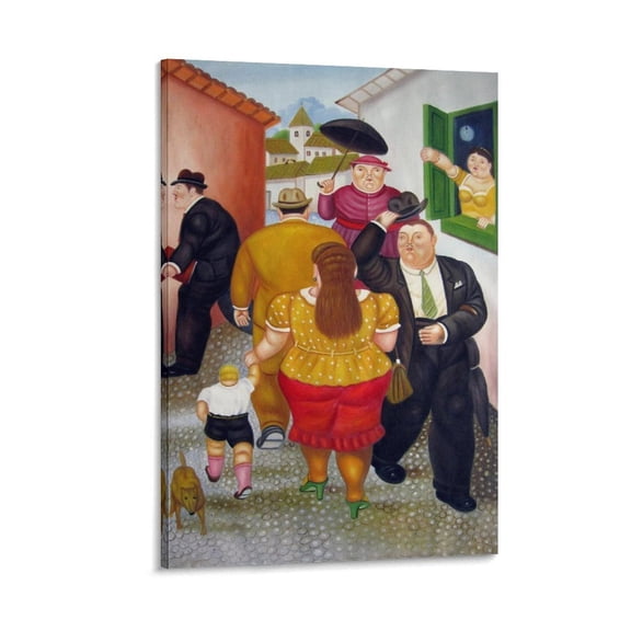 Fernando Botero Paintings Wall Art Poster 3 Artworks Canvas Poster Room Aesthetic Wall Art Prints Home Modern Decor Gifts 16x24inch(40x60cm)