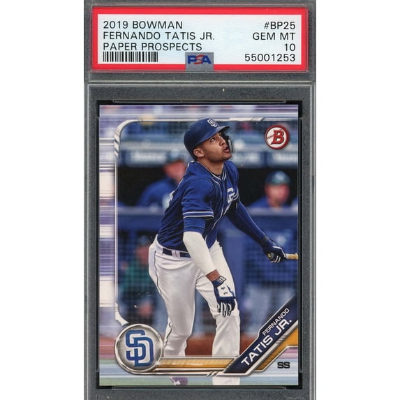 Fernando Tatis Jr 2019 Bowman Paper Prospects Baseball Rookie Card #BP25 PSA 10