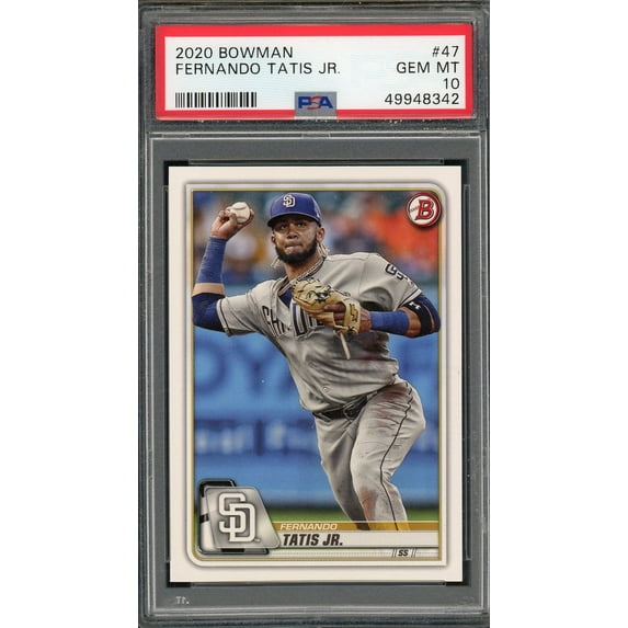 Fernando Tatis Jr 2020 Bowman Baseball Card #47 Graded PSA 10