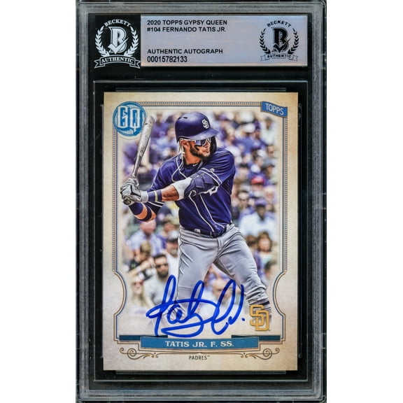 Fernando Tatis Jr. Autographed 2020 Topps Gypsy Queen Card #104 San Diego Padres Beckett BAS #15782133