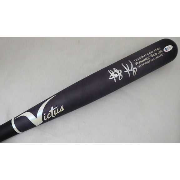Fernando Tatis Jr. Autographed Matte Black Victus Game Model Bat San Diego Padres Beckett BAS 189446