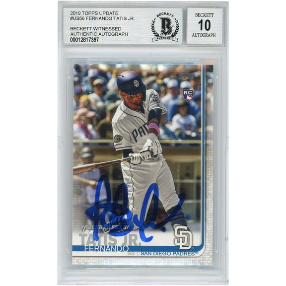 Fernando Tatis Jr. San Diego Padres Autographed 2019 Topps Update RC #US56 BGS 10 Authenticated Card - Topps - Fanatics Authentic Certified