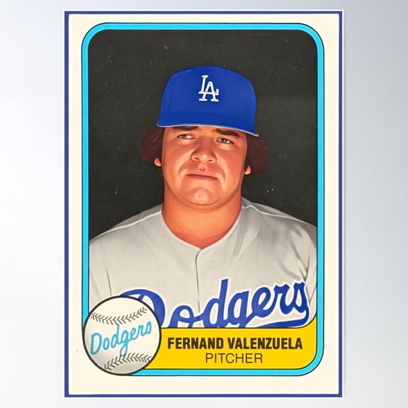 Fernando Valenzuela Poster Wall Art UNFRAMED PAPER POSTER, Home Decor