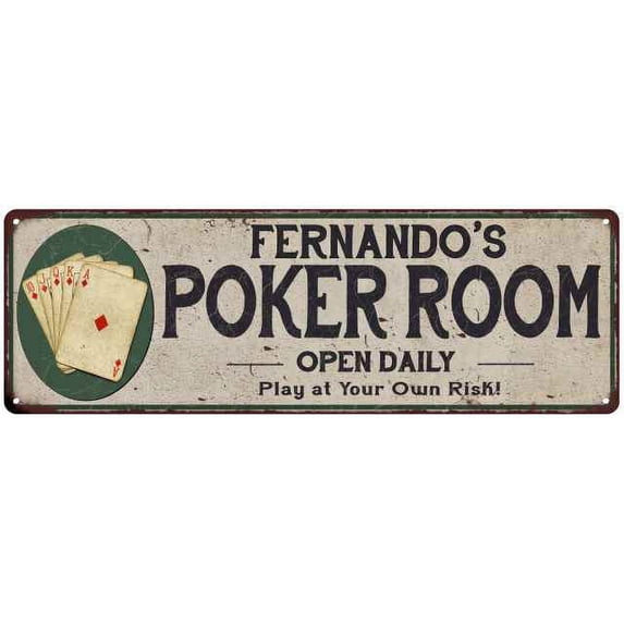 Fernando's Poker Room 6x18 Metal Sign Game Decor 106180048170