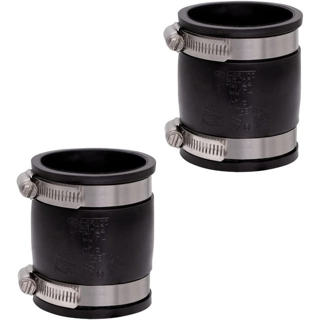 Fernco 105622 2in. Flexible PVC Pipe Coupling for Cast Iron and