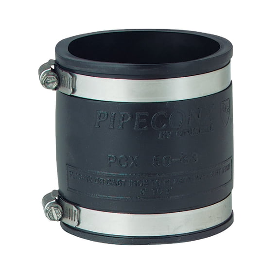 Fernco 1056-33 Flexible Pipe Coupling 3 CI/Plastic/Steel to 3 CI/Plastic/Steel