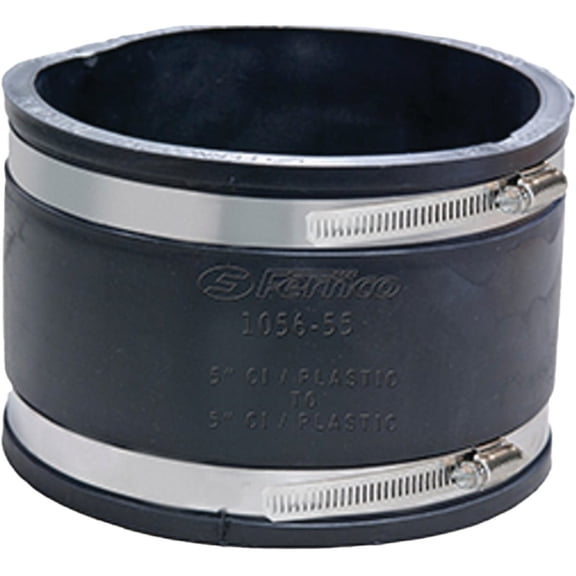 Fernco 5 In. x 5 In. Flexible PVC Coupling - Pack of 2