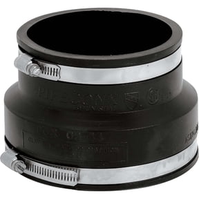 The Fernco Joint Sealer Company Flexible Pipe Coupling - Reducing Coupler - 1 Piece, 6" x 4"