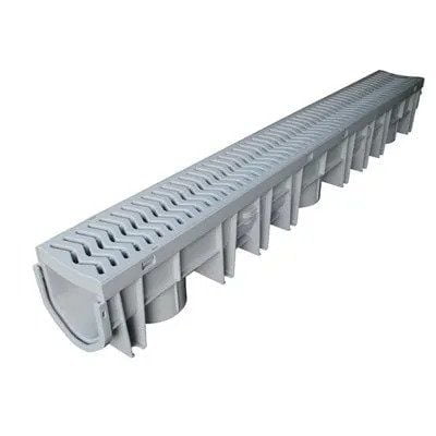 Fernco Storm Drain Channel FSDP-CHGG Stormdrain Plus - Gray - 42.6" x 4.6" x 16.5"