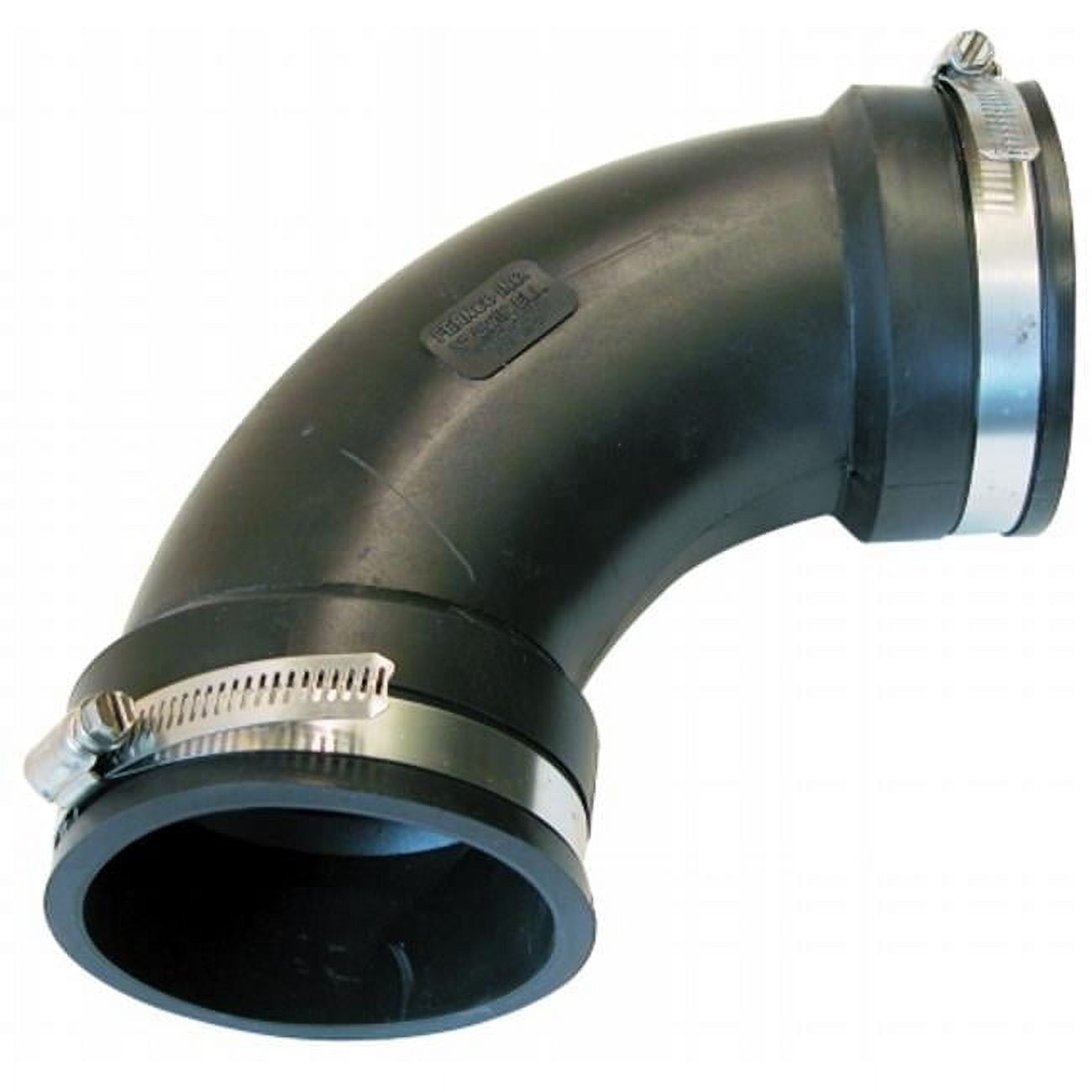 Fernco 3-inch Black PVC DWV Elbow Coupling