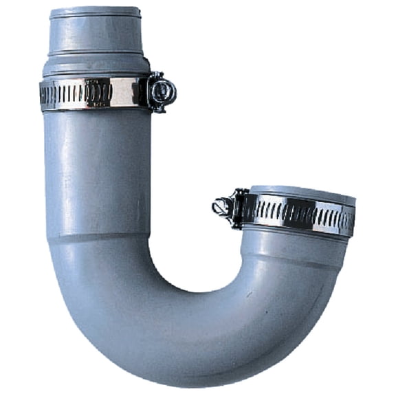 Fernco Flexible Quick Trap Drain Elbow - Easy Installation - 1-1/4" x 1-1/2", Black