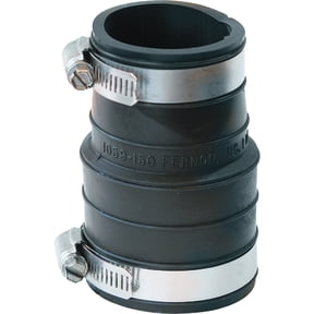 Fernco P1059-44 Flexible PVC Coupling For 4" Plastic Socket to Pipe Plumbing Connections