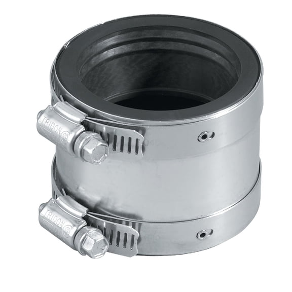 Fernco P3000-22 Proflex Shielded Pipe Coupling Connector Cast Iron, Plastic, Steel, or Extra-Heavy Cast Iron 2" to 2"