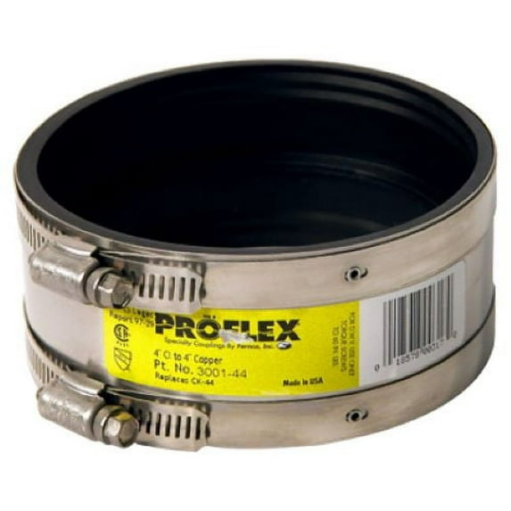 Fernco P3001-22 ProFlex 2" Shielded Plumbing Copper Pipe Coupling - Quantity of 6