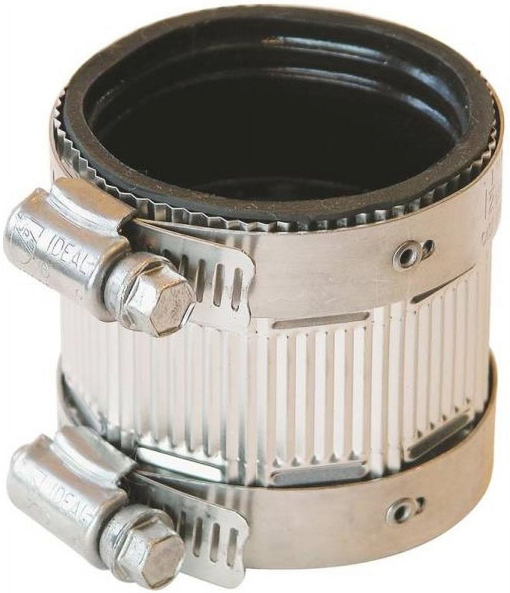 1-1/2 inch Stainless Steel and Neoprene No Hub Coupling
