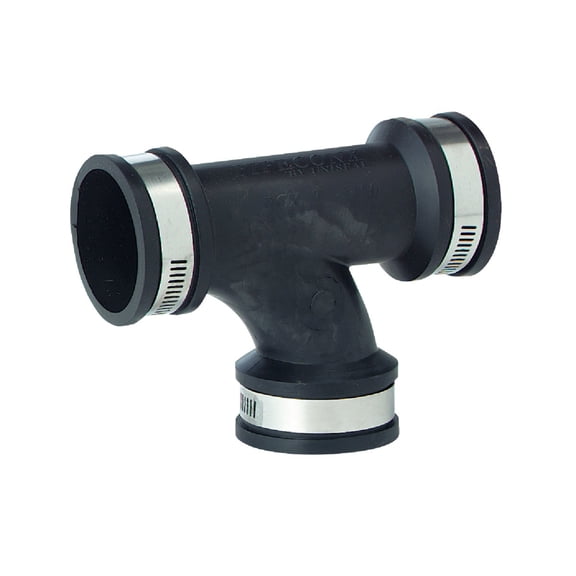 Fernco PQT-150/125 Flexible PVC Tee for 90 Degree Cast Iron, Steel and Plastic Pipe Connections