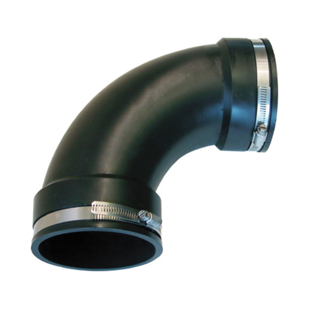 Fernco 3-inch Black PVC DWV Elbow Coupling