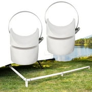 Fernco QwikCamp RV and Camper Sewer Waster Connection System Pipe Stands in White