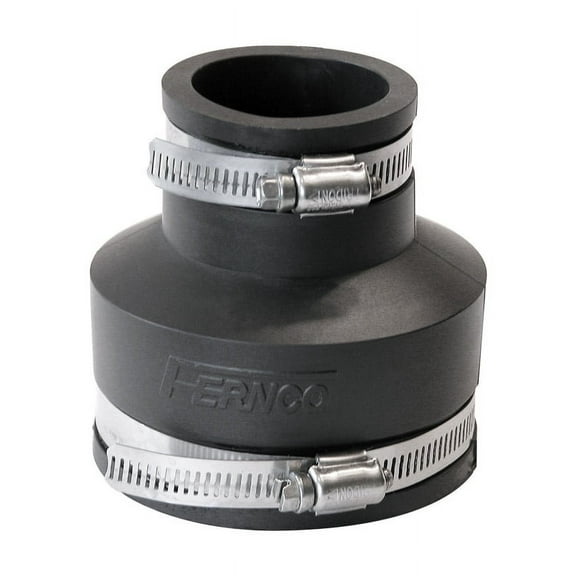 Fernco Inc. P1056-315 3-Inch by 1-1/2-Inch Stock Coupling, 3" x 1-1/2", Black