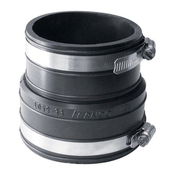 Fernco Schedule 40 3 in. Socket x 3 in. Dia. Socket PVC Flexible Coupling