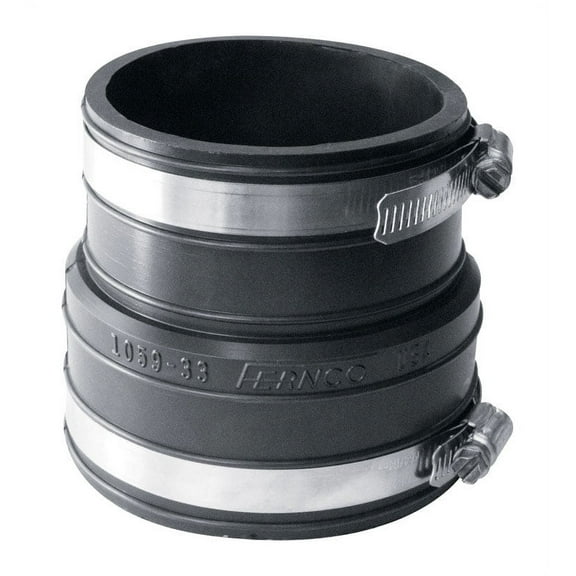 Fernco Schedule 40 3 in. Socket x 3 in. Dia. Socket PVC Flexible Coupling