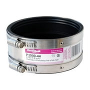 Fernco Schedule 40 4 in. Hub x 4 in. Dia. Hub Neoprene Rubber Shielded Coupling