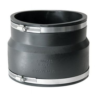 Fernco Schedule 40 6 in. Hub x 6 in. Dia. Hub PVC Flexible Coupling