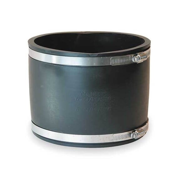 Fernco Schedule 40 6 in. Hub x 6 in. Dia. Hub PVC Flexible Coupling