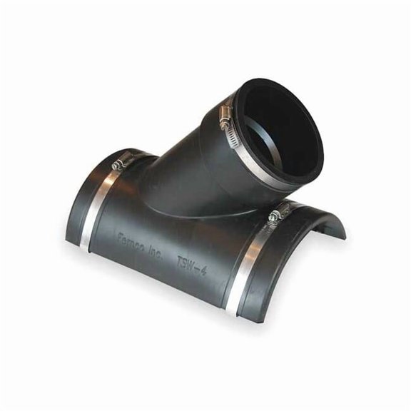 Fernco TSW-4 4" Tee Tap Saddle For Cast Iron Pipe
