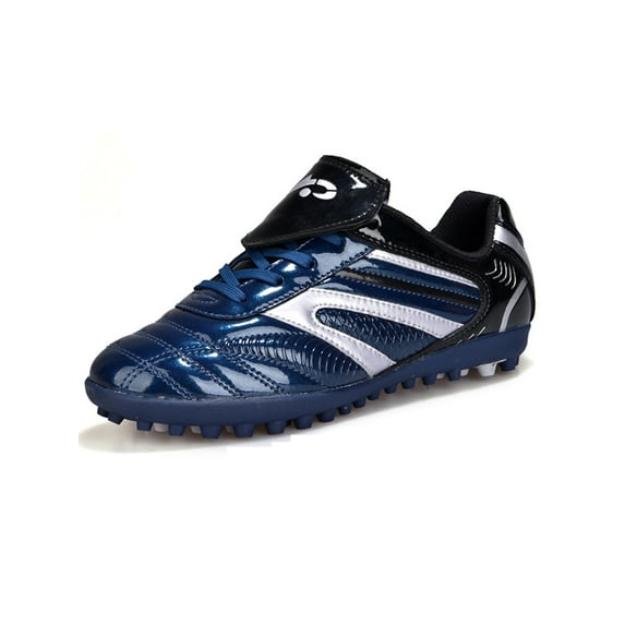 Ferndule Adult Soft Broken Nail Soccer Cleats Walking Football Shoes Running Nonslip Low Top Dark Blue Broken Nail 2.5Y