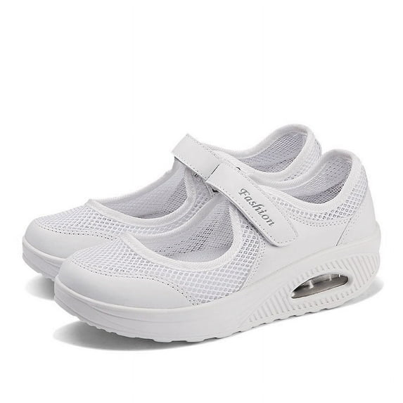 Ferndule Mary Jane Shoes Women Wide Width Wedge Comfort Work Sandals Air Cushion Casual Walking Sneakers