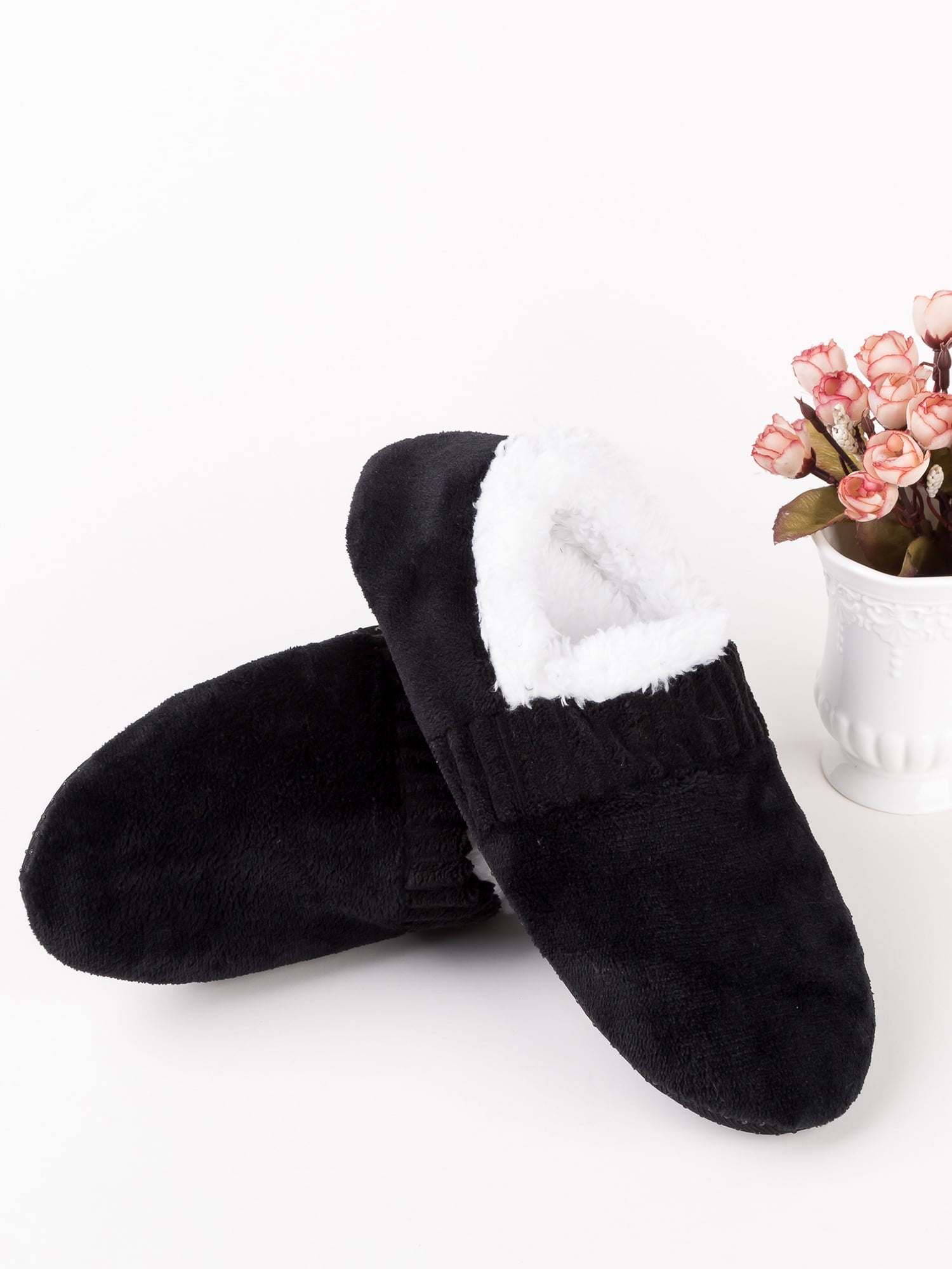 Ferndule Mens Slipper Socks With Grippers Soft Sole Fuzzy Sherpa