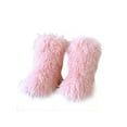 thumbnail image 1 of Ferndule Womens Fashion Mid Calf Boot Indoor Outdoor Breathable Faux Fur Cozy Furry Fuzzy Snow Boots Pink 6.5, 1 of 3