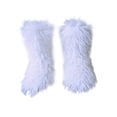 thumbnail image 1 of Ferndule Womens Fashion Mid Calf Boot Indoor Outdoor Breathable Faux Fur Cozy Furry Fuzzy Snow Boots White 8, 1 of 3