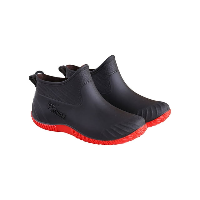 Ferndule Womens Waterproof Round Top Rain Boots Casual Comfortable ...