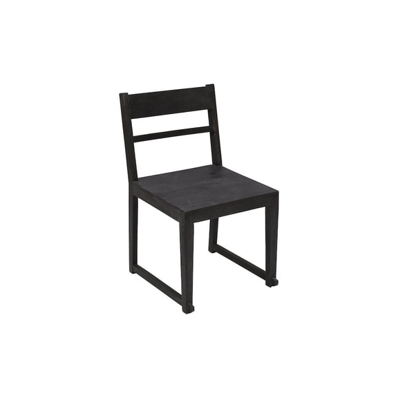 Fernious Dining Chair on Mango Solid Wood in Dark Gray Finish - 2 Piece Set