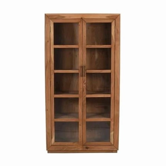 Fernious Tall Cabinet in Natural Finish on Mango Solid Wood