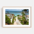 thumbnail image 1 of Fernleaf Ave - Corona del Mar California Photography Coastal Beach House Ocean Palm Tree Tropical Landscape Architecture Oak Framed Wall Art Print 8 x 10 inches, 1 of 6