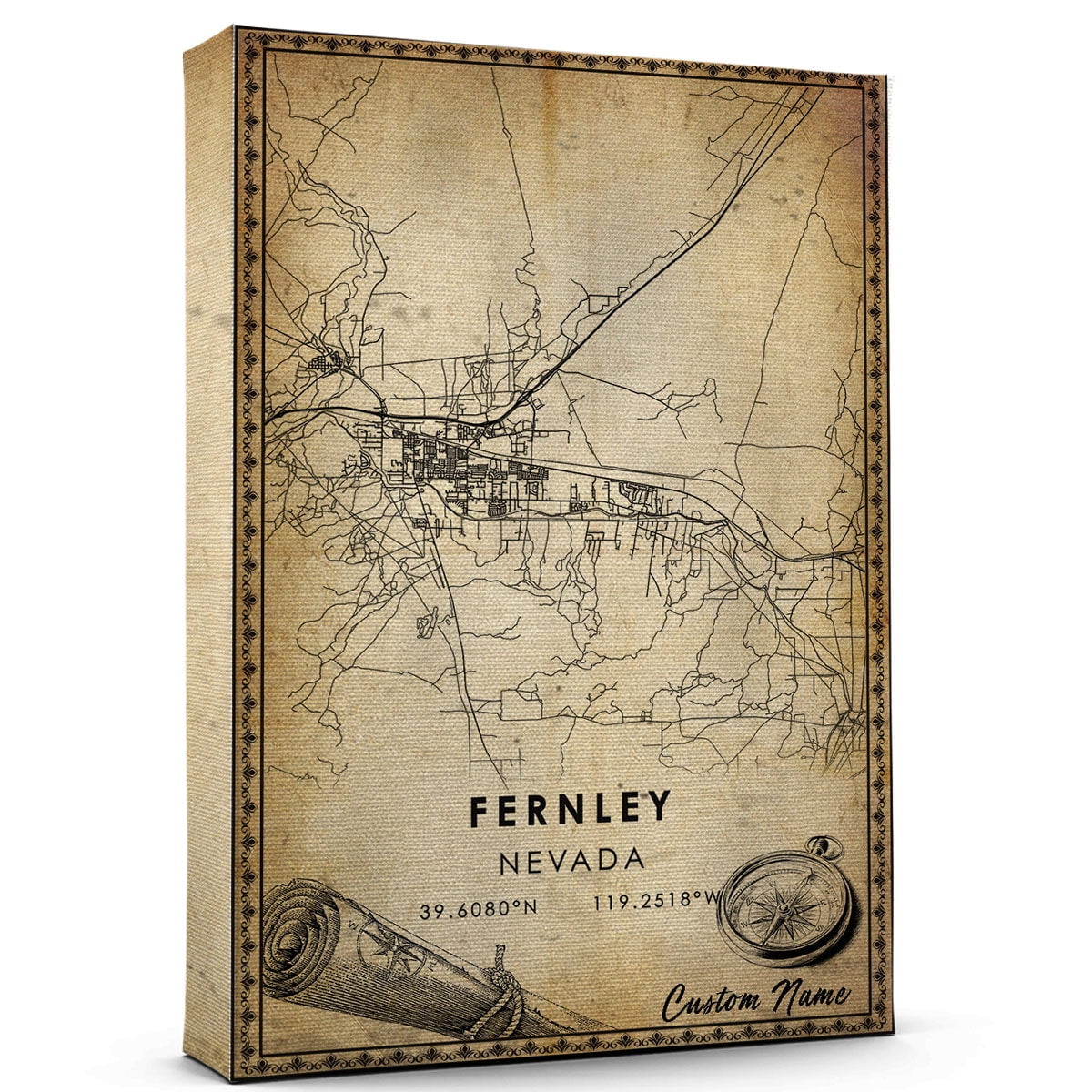 Fernley Map Poster, Nevada Map Art Poster, Canvas, Fernley Map City ...