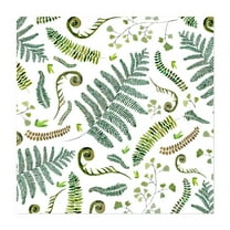 Ferns - Painting Pattern Botanical Watercolor Floral Nature Woodland Illustration Unframed Wall Art Print 6 x 6 inches