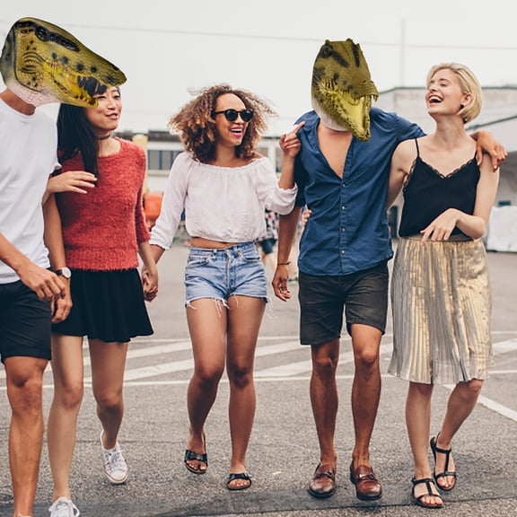 Ferocious Animal Crocodile Headgear for Halloween Cosplay and Bar Party with Realistic Design Made from Soft Latex for Adults and Spoof Trick Events