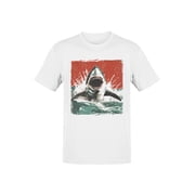 Ferocious Shark Attack Art Mens T-shirt
