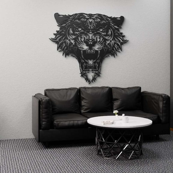 Ferocious Tiger Metal Wall Art Decor