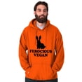 thumbnail image 1 of Ferocious Vegan Herbivore Bunny Unisex Plus Size Hoodie Brisco Brands 4X, 1 of 6