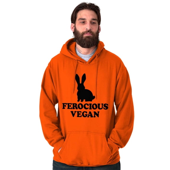 Ferocious Vegan Herbivore Bunny Unisex Plus Size Hoodie Brisco Brands 5X