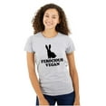 thumbnail image 1 of Ferocious Vegan Herbivore Bunny Womens Slim Fit Graphic Tee Brisco Brands S, 1 of 5