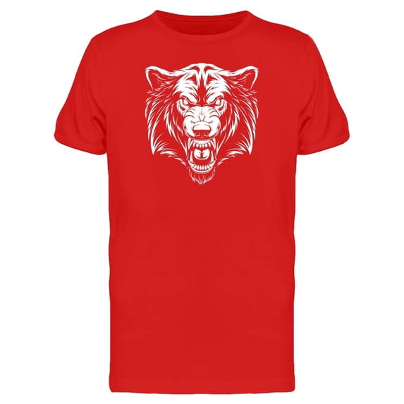Ferocious Wolf White Outline Tee Men's -Image by Shutterstock