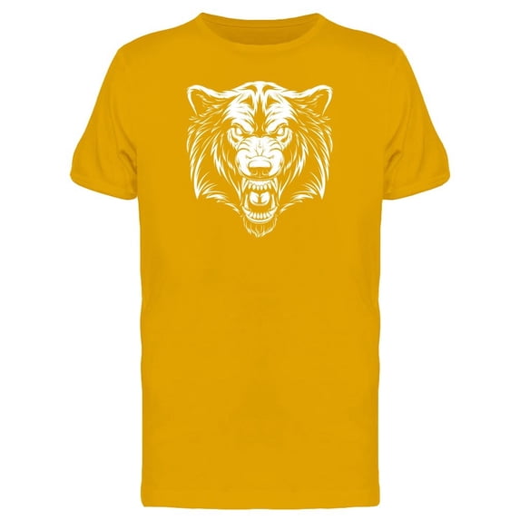 Ferocious Wolf White Outline Tee Men's -Image by Shutterstock