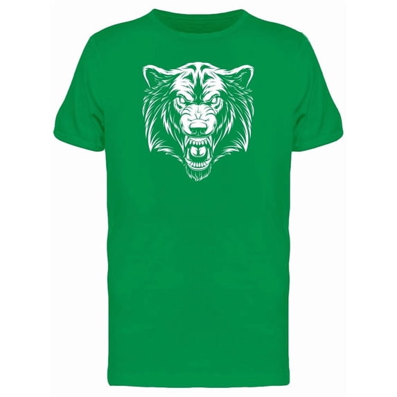 Ferocious Wolf White Outline Tee Men's -Image by Shutterstock