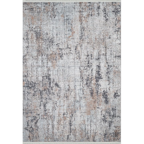 Ferozwala Brown Modern Polyester Area Rugs for Living Room Washable Rugs Boho Moroccan Area Rug Soft Geometric Bohemian Distressed Indoor Rug for Bedroom Dining Room Office Foldable Nonslip Rug